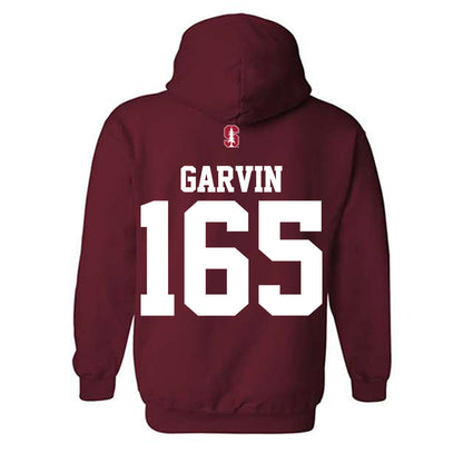 Stanford - NCAA Wrestling : Hunter Garvin - Classic Shersey Hooded Sweatshirt-1