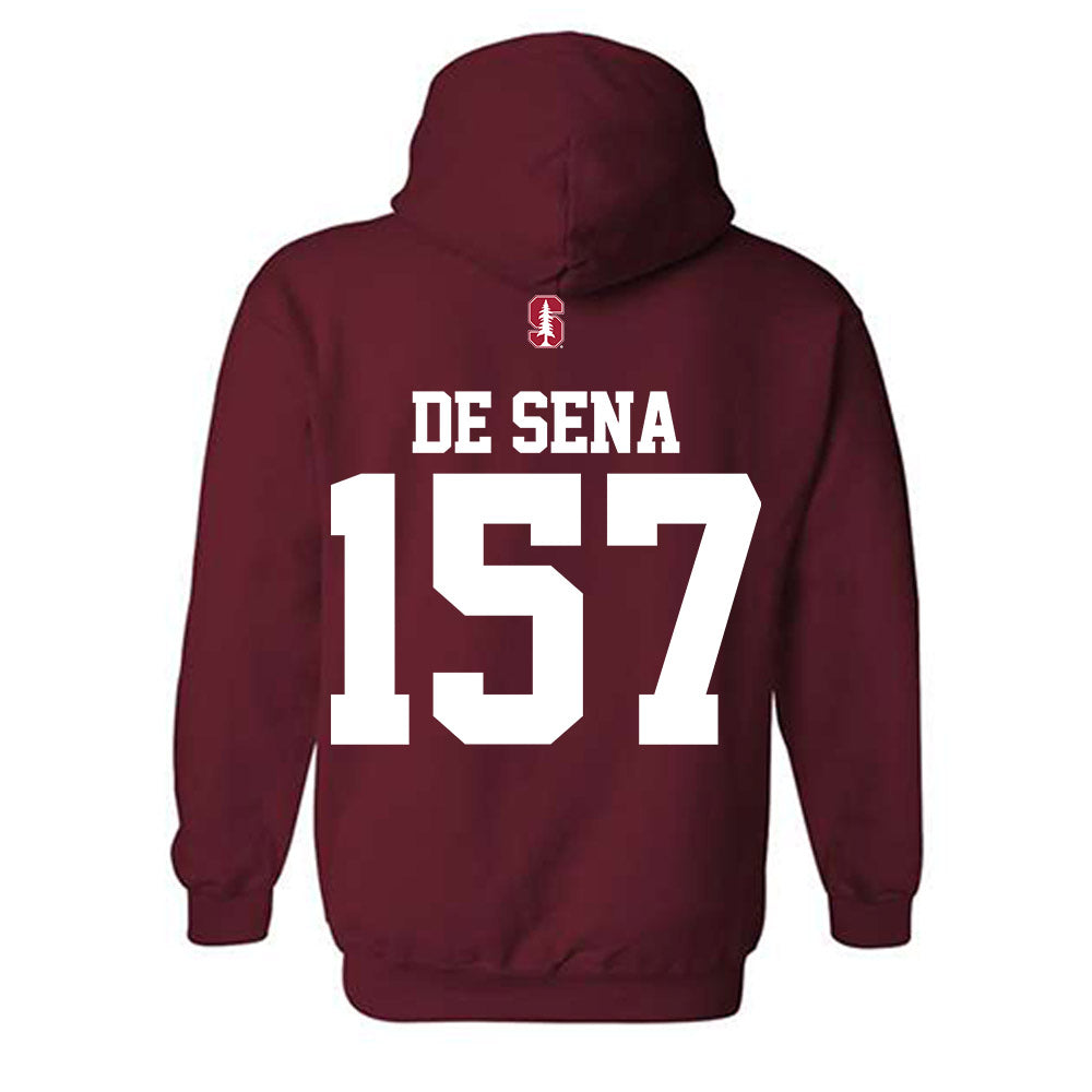 Stanford - NCAA Wrestling : Jack De Sena - Classic Shersey Hooded Sweatshirt-1