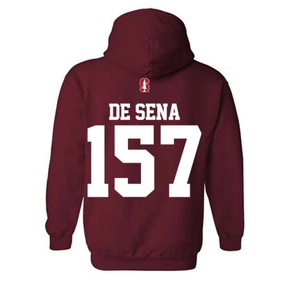 Stanford - NCAA Wrestling : Jack De Sena - Classic Shersey Hooded Sweatshirt-1