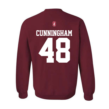 Stanford - NCAA Football : Drew Cunningham - Classic Shersey Crewneck Sweatshirt-1