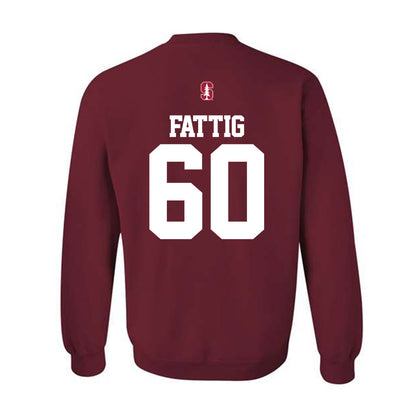 Stanford - NCAA Football : Nick Fattig - Classic Shersey Crewneck Sweatshirt-1