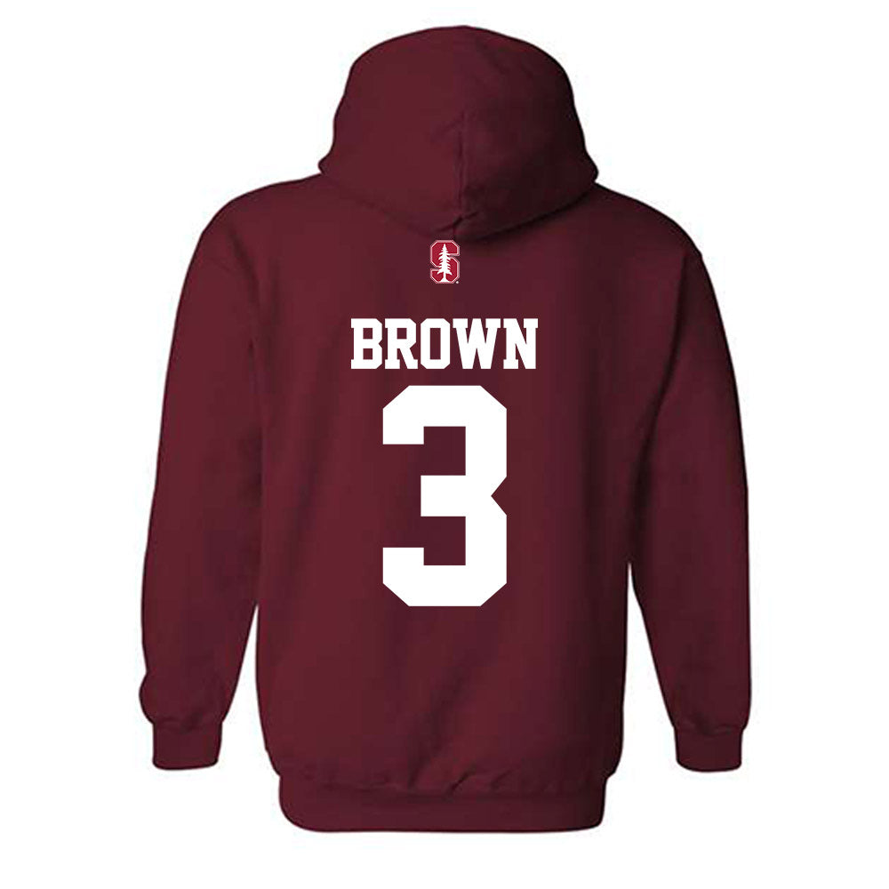 Stanford - NCAA Football : Marcus Brown - Classic Shersey Hooded Sweatshirt-1