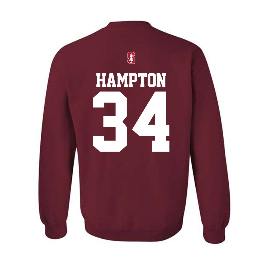 Stanford - NCAA Football : Caleb Hampton - Classic Shersey Crewneck Sweatshirt-1