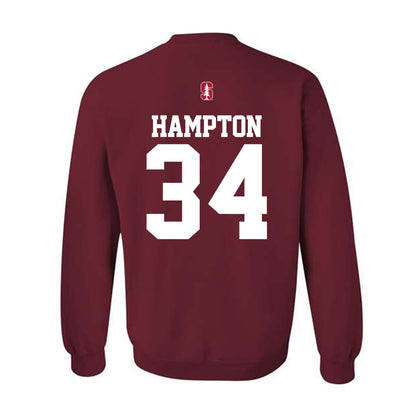 Stanford - NCAA Football : Caleb Hampton - Classic Shersey Crewneck Sweatshirt-1
