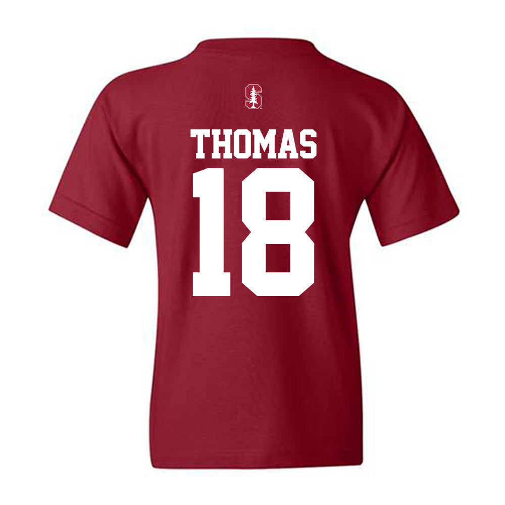 Stanford - NCAA Baseball : Kassius Thomas - Classic Shersey Youth T-Shirt-1