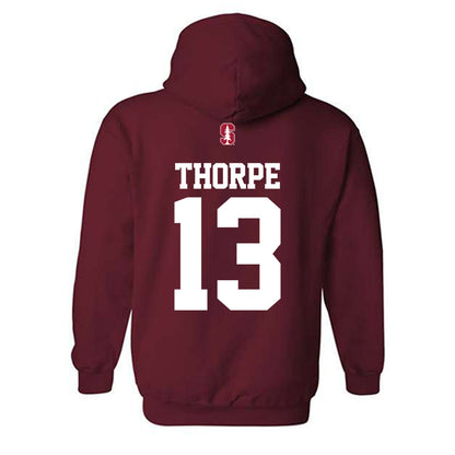 Stanford - NCAA Football : Liam Thorpe - Classic Shersey Hooded Sweatshirt-1