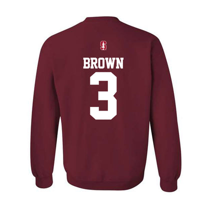 Stanford - NCAA Football : Marcus Brown - Classic Shersey Crewneck Sweatshirt-1