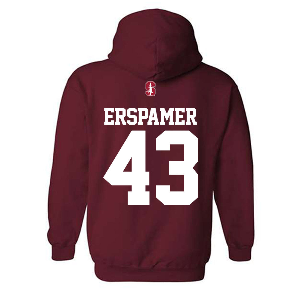 Stanford - NCAA Baseball : Mike Erspamer - Classic Shersey Hooded Sweatshirt-1