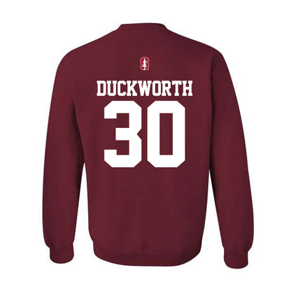 Stanford - NCAA Football : Jack Duckworth - Classic Shersey Crewneck Sweatshirt-1