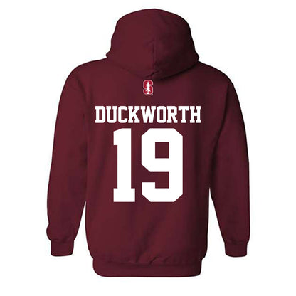 Stanford - NCAA Football : Jack Duckworth - Classic Shersey Hooded Sweatshirt-1