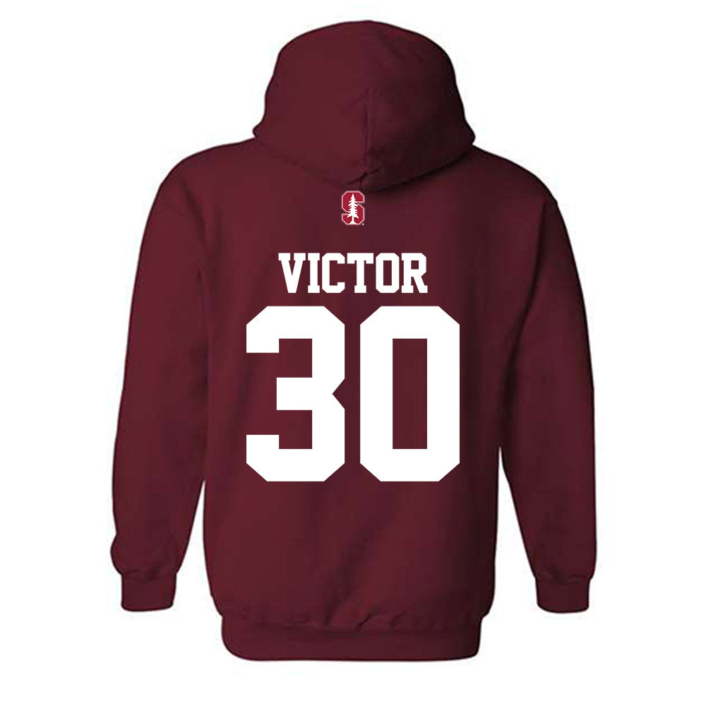 Stanford - NCAA Men's Soccer : Jordan Victor - Classic Shersey Hooded Sweatshirt-1