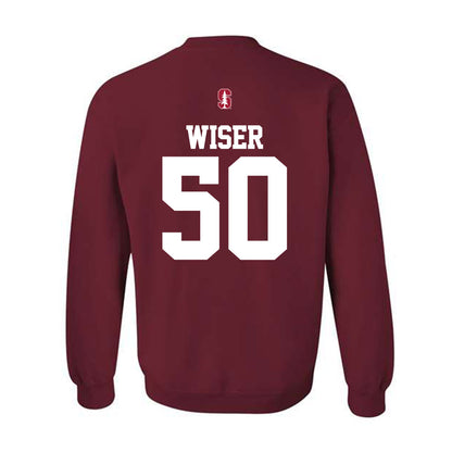 Stanford - NCAA Baseball : David Wiser - Classic Shersey Crewneck Sweatshirt-1