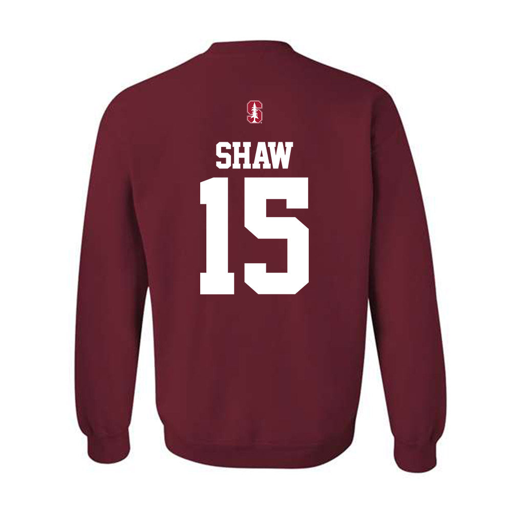 Stanford - NCAA Football : Carter Shaw - Classic Shersey Crewneck Sweatshirt-1