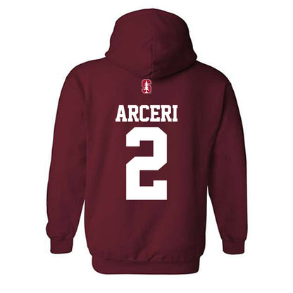 Stanford - NCAA Women's Lacrosse : Ava Arceri - Classic Shersey Hooded Sweatshirt-1
