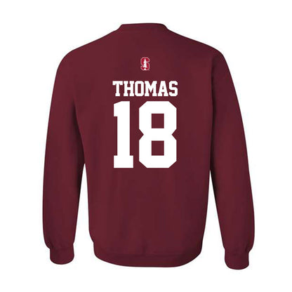 Stanford - NCAA Baseball : Kassius Thomas - Classic Shersey Crewneck Sweatshirt-1