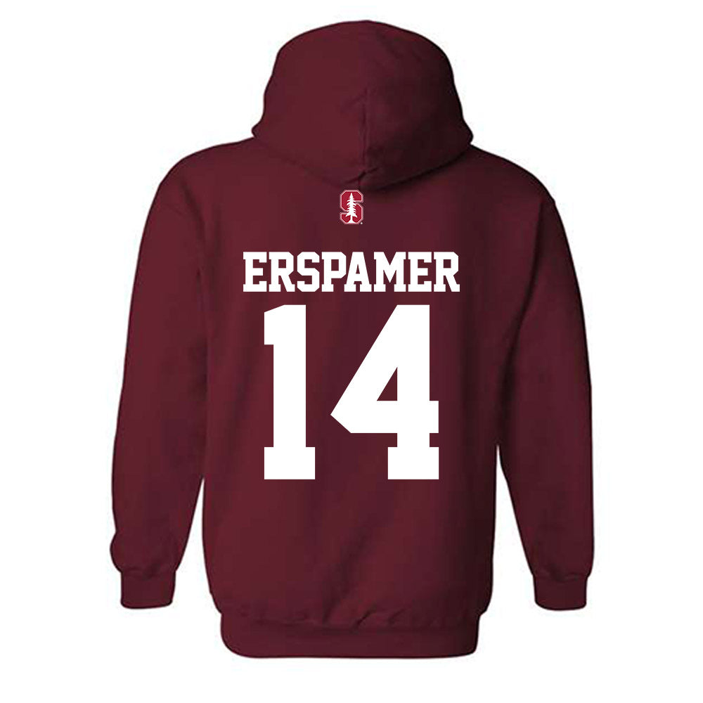 Stanford - NCAA Baseball : Mike Erspamer - Classic Shersey Hooded Sweatshirt-1