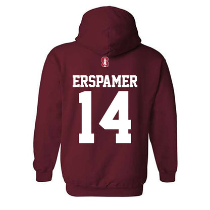 Stanford - NCAA Baseball : Mike Erspamer - Classic Shersey Hooded Sweatshirt-1