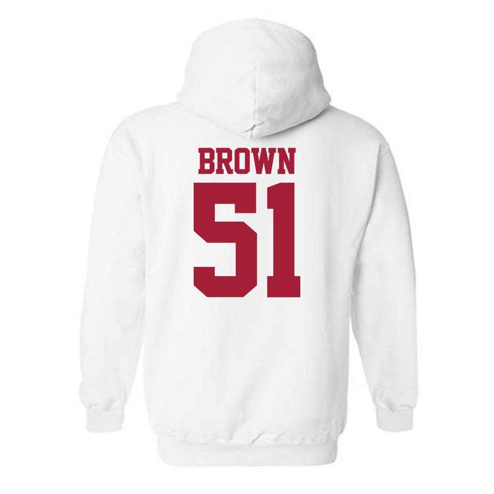 Stanford - NCAA Football : Ziron Brown - Classic Shersey Hooded Sweatshirt-1
