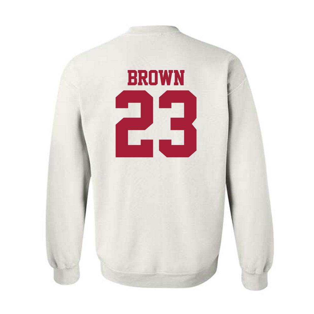 Stanford - NCAA Football : Nico Brown - Classic Shersey Crewneck Sweatshirt-1
