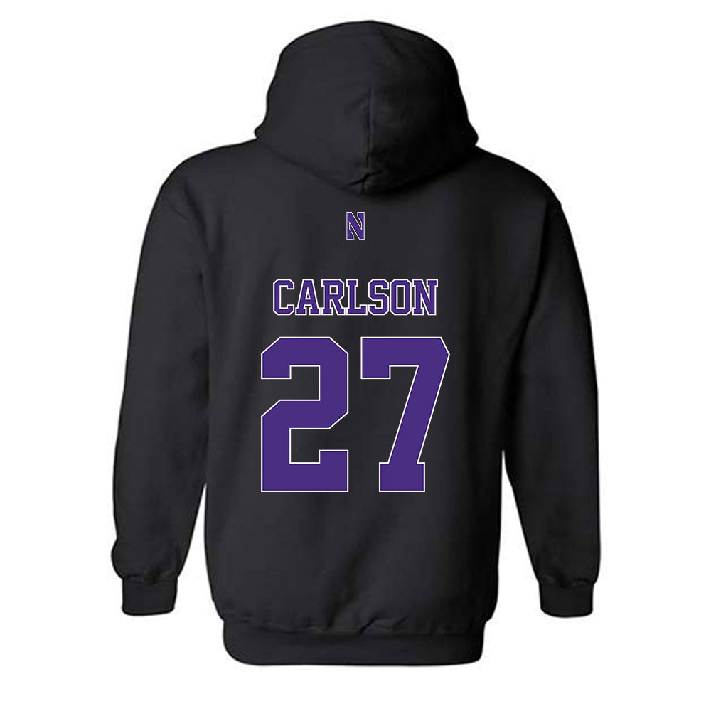 Northwestern - NCAA Baseball : Zach Carlson - Classic Shersey Hooded Sweatshirt-1