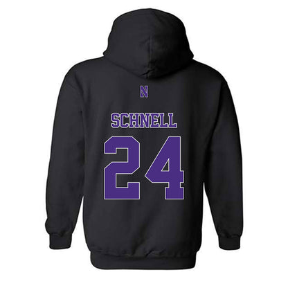 Northwestern - NCAA Women's Volleyball : Cate Schnell - Classic Shersey Hooded Sweatshirt-1
