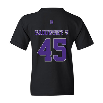 Northwestern - NCAA Football : Jack Sadowsky V - Classic Shersey Youth T-Shirt-1