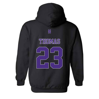 Northwestern - NCAA Women's Basketball : Tayla Thomas - Classic Shersey Hooded Sweatshirt-1
