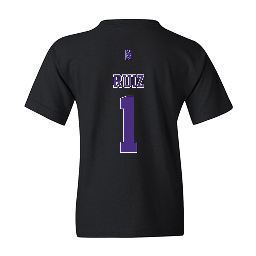 Northwestern - NCAA Baseball : Noah Ruiz - Classic Shersey Youth T-Shirt-1