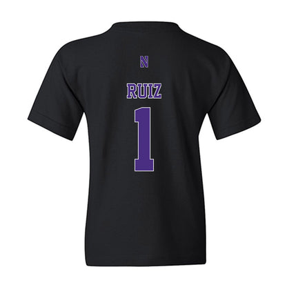 Northwestern - NCAA Baseball : Noah Ruiz - Classic Shersey Youth T-Shirt-1