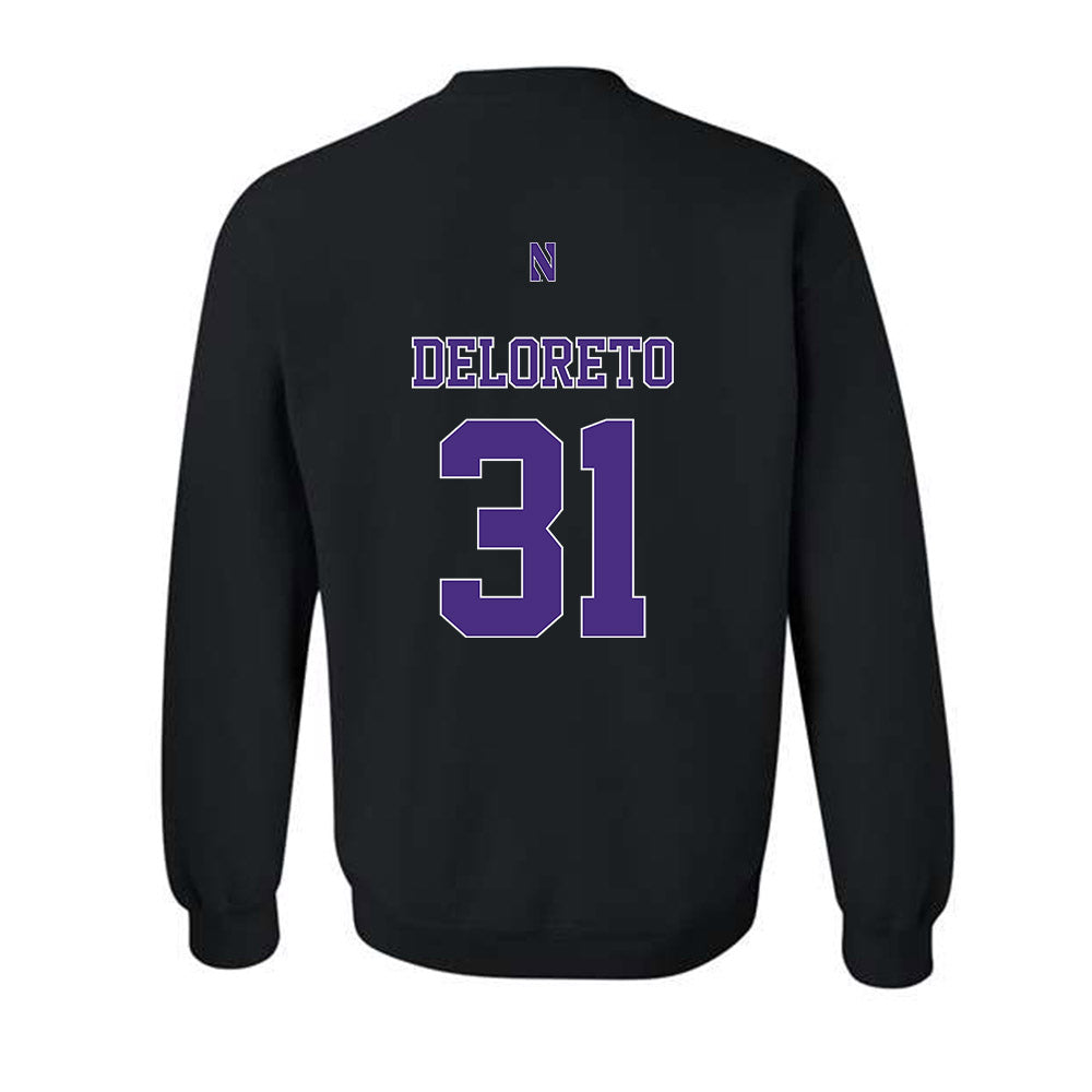 Northwestern - NCAA Baseball : Dominic DeLoreto - Classic Shersey Crewneck Sweatshirt-1