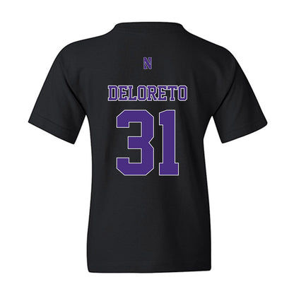 Northwestern - NCAA Baseball : Dominic DeLoreto - Classic Shersey Youth T-Shirt-1