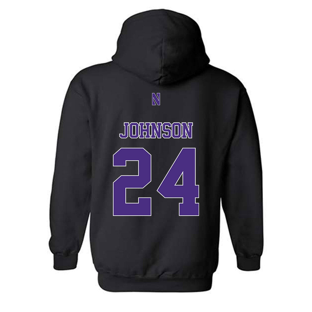 Northwestern - NCAA Football : Jamaal Johnson - Classic Shersey Hooded Sweatshirt-1