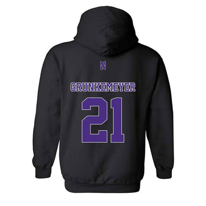 Northwestern - NCAA Baseball : Jack Grunkemeyer - Classic Shersey Hooded Sweatshirt-1