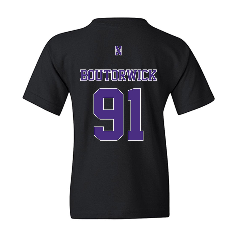 Northwestern - NCAA Football : Evan Boutorwick - Classic Shersey Youth T-Shirt-1