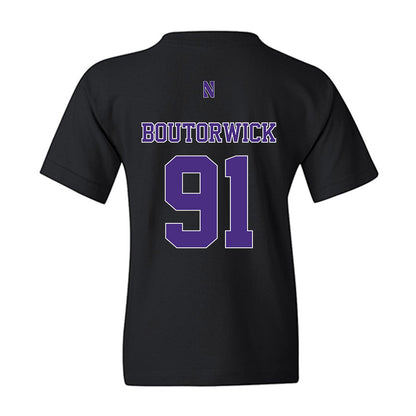 Northwestern - NCAA Football : Evan Boutorwick - Classic Shersey Youth T-Shirt-1