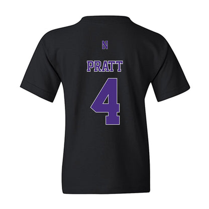 Northwestern - NCAA Men's Basketball : LA Pratt - Classic Shersey Youth T-Shirt-1