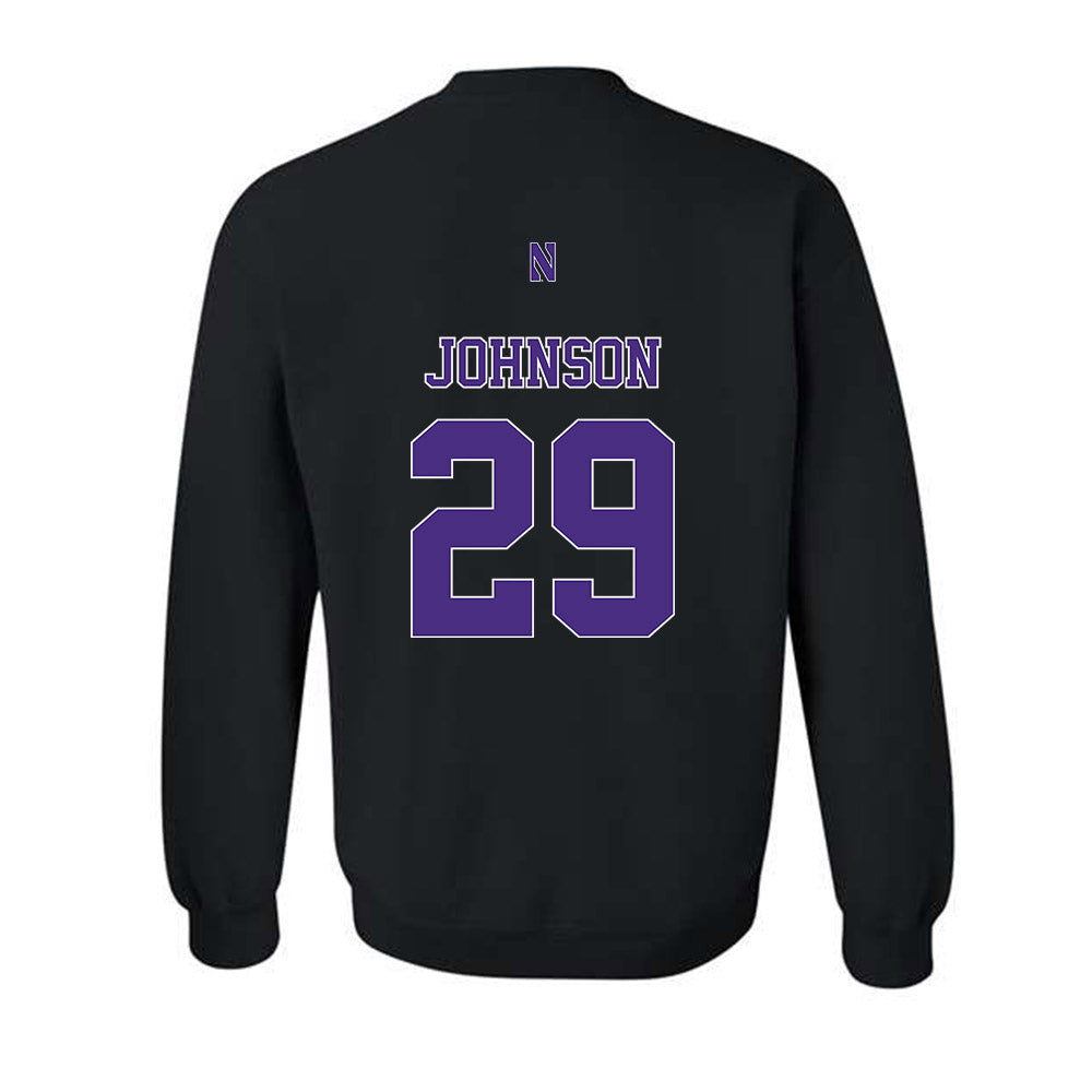 Northwestern - NCAA Football : Qayvier Johnson - Classic Shersey Crewneck Sweatshirt-1