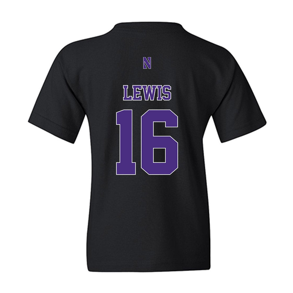 Northwestern - NCAA Football : J.J. Lewis - Classic Shersey Youth T-Shirt-1