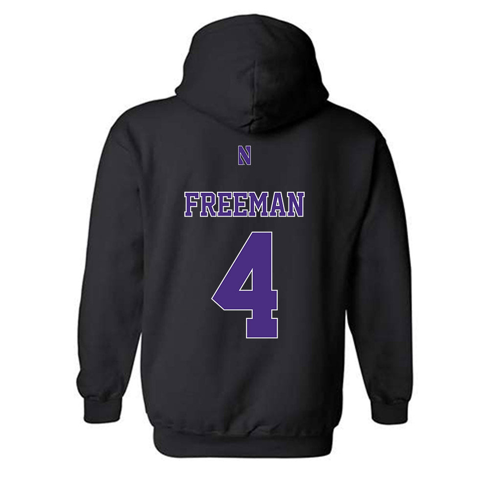 Northwestern - NCAA Women's Soccer : Camryn Freeman - Classic Shersey Hooded Sweatshirt-1