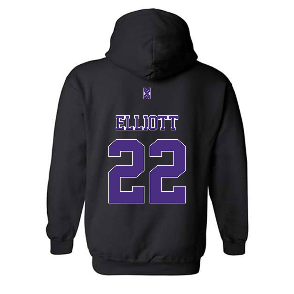 Northwestern - NCAA Women's Soccer : Olivia Elliott - Classic Shersey Hooded Sweatshirt-1