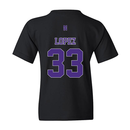 Northwestern - NCAA Women's Basketball : Amparo Lopez - Classic Shersey Youth T-Shirt-1