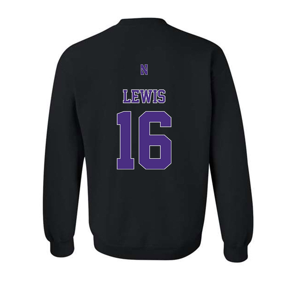 Northwestern - NCAA Football : J.J. Lewis - Classic Shersey Crewneck Sweatshirt-1