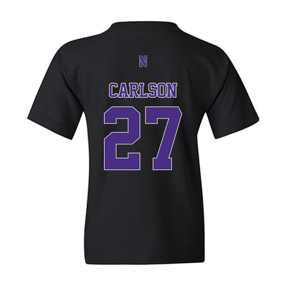 Northwestern - NCAA Baseball : Zach Carlson - Classic Shersey Youth T-Shirt-1