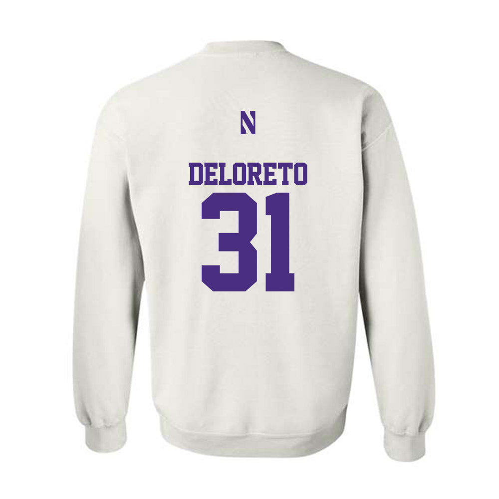 Northwestern - NCAA Baseball : Dominic DeLoreto - Classic Shersey Crewneck Sweatshirt-1