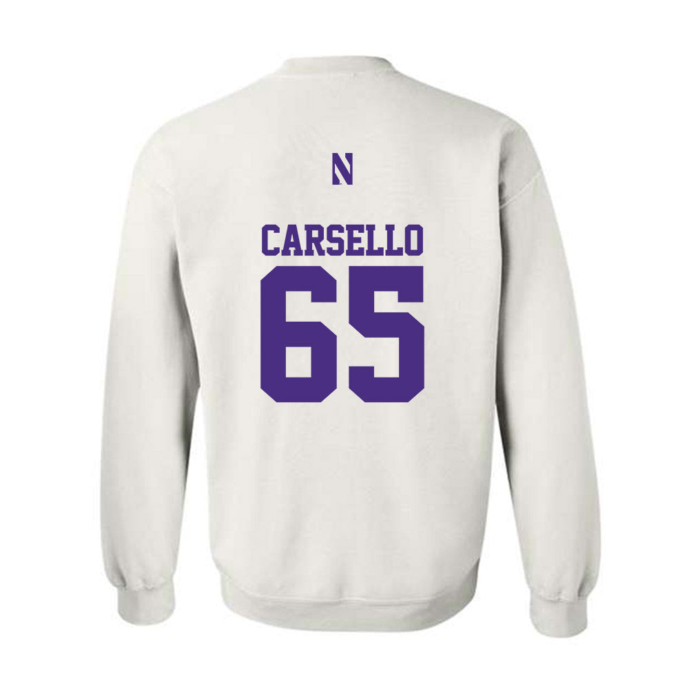 Northwestern - NCAA Football : Jackson Carsello - Classic Shersey Crewneck Sweatshirt-1