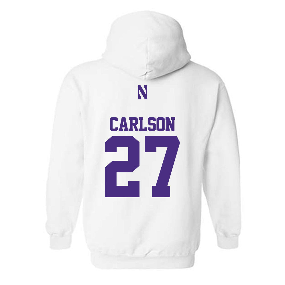 Northwestern - NCAA Baseball : Zach Carlson - Classic Shersey Hooded Sweatshirt-1