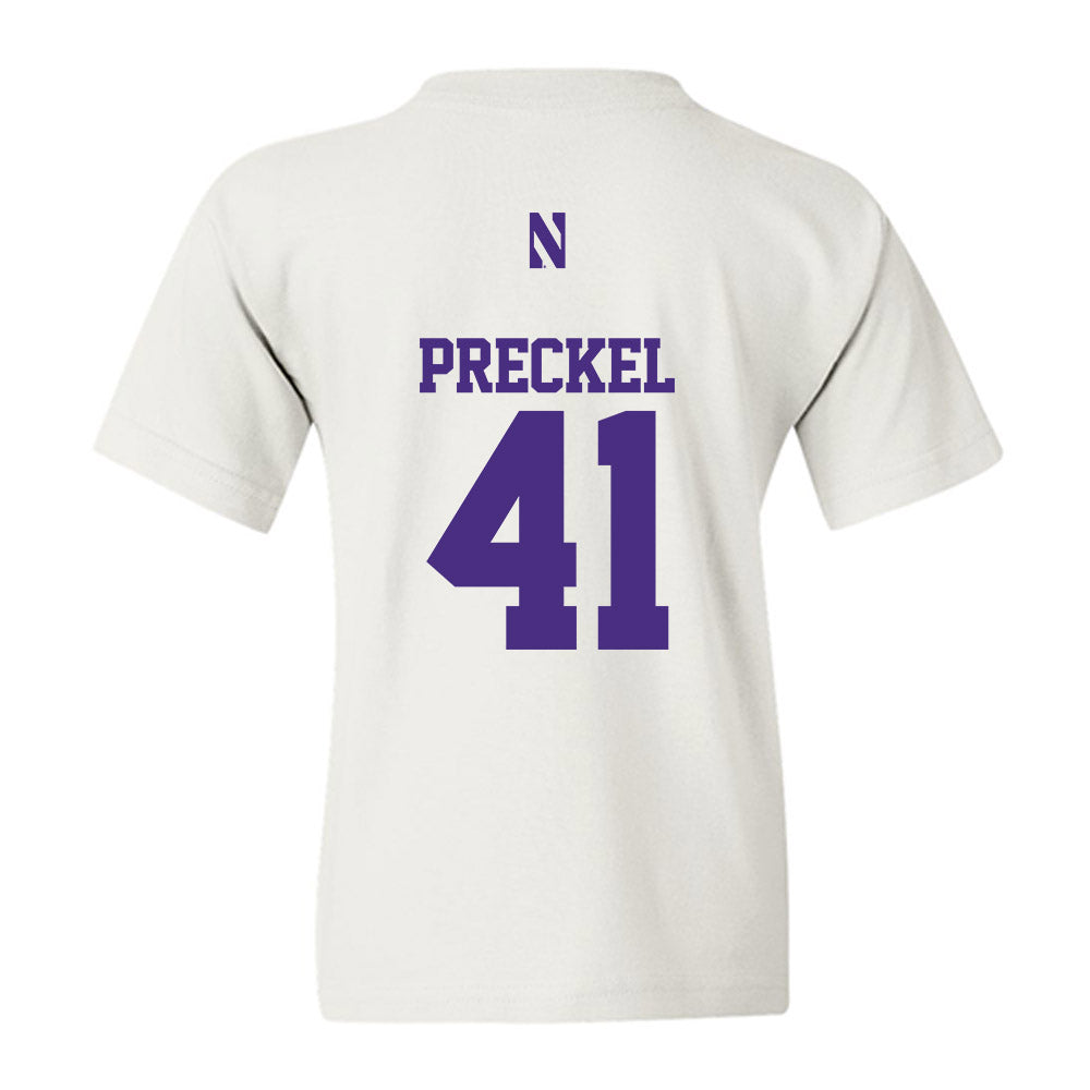 Northwestern - NCAA Football : Robby Preckel - Classic Shersey Youth T-Shirt-1