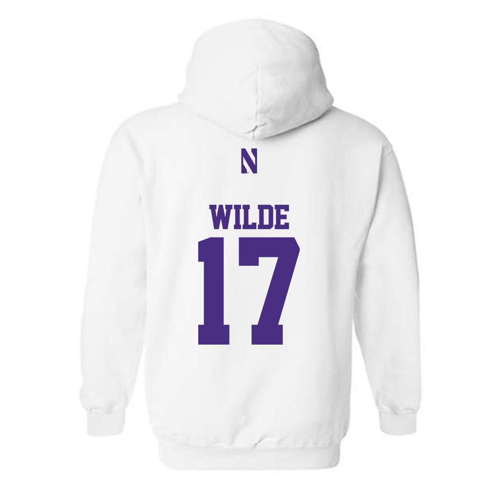 Northwestern - NCAA Football : Griffin Wilde - Classic Shersey Hooded Sweatshirt-1