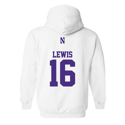 Northwestern - NCAA Football : J.J. Lewis - Classic Shersey Hooded Sweatshirt-1