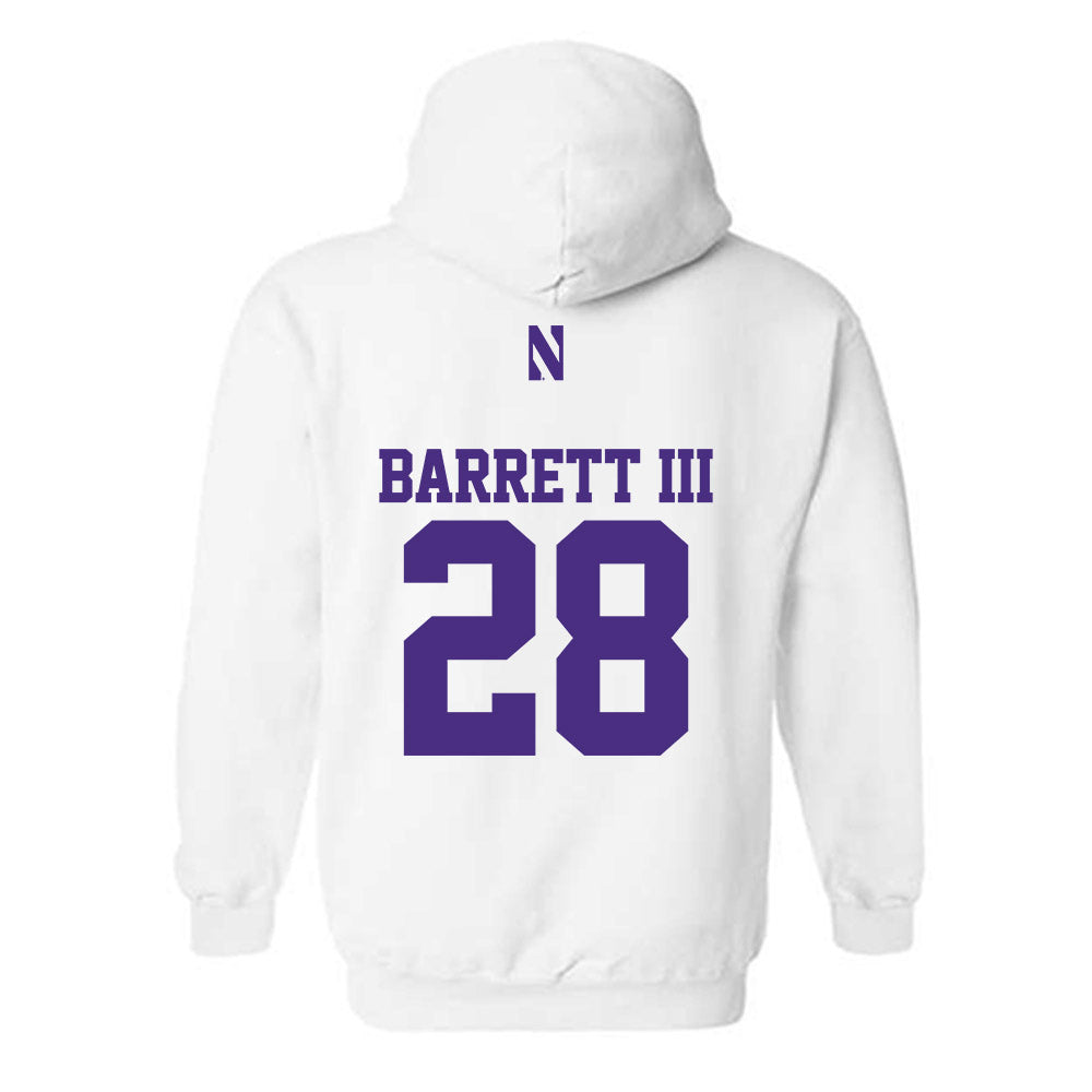 Northwestern - NCAA Men's Soccer : Tre Barrett III - Classic Shersey Hooded Sweatshirt-1